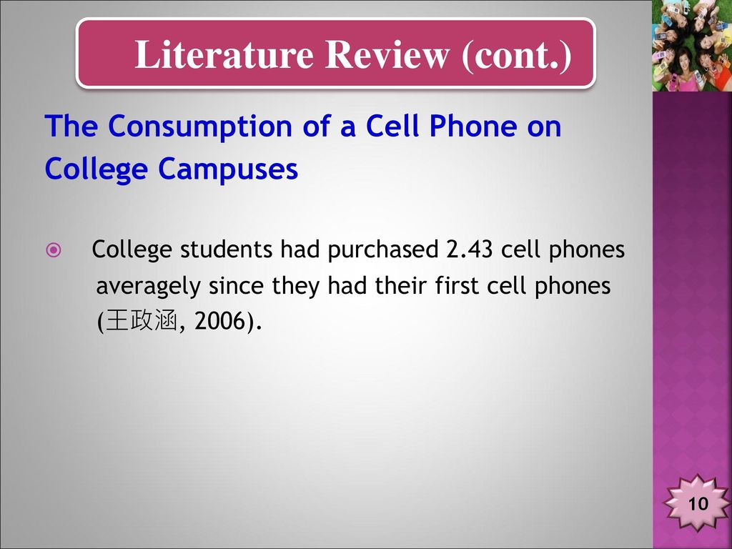 Review of related literature about cell phone